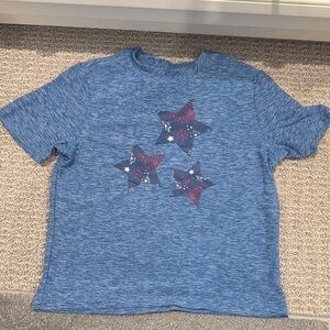 Hanna Anderson  Blue Star Pattern Kids Shirt